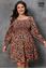 Picture of CURVY GIRL SMOCKED FLORAL DRESS